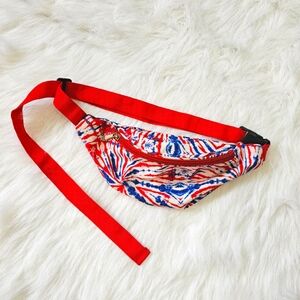 Red and Blue Tie-Dye Fanny Pack
